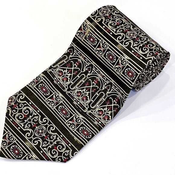 Bialucci 100% Silk Green Roman Pattern Men's Neck Tie Classic Traditional L57xW4 - Picture 1 of 16